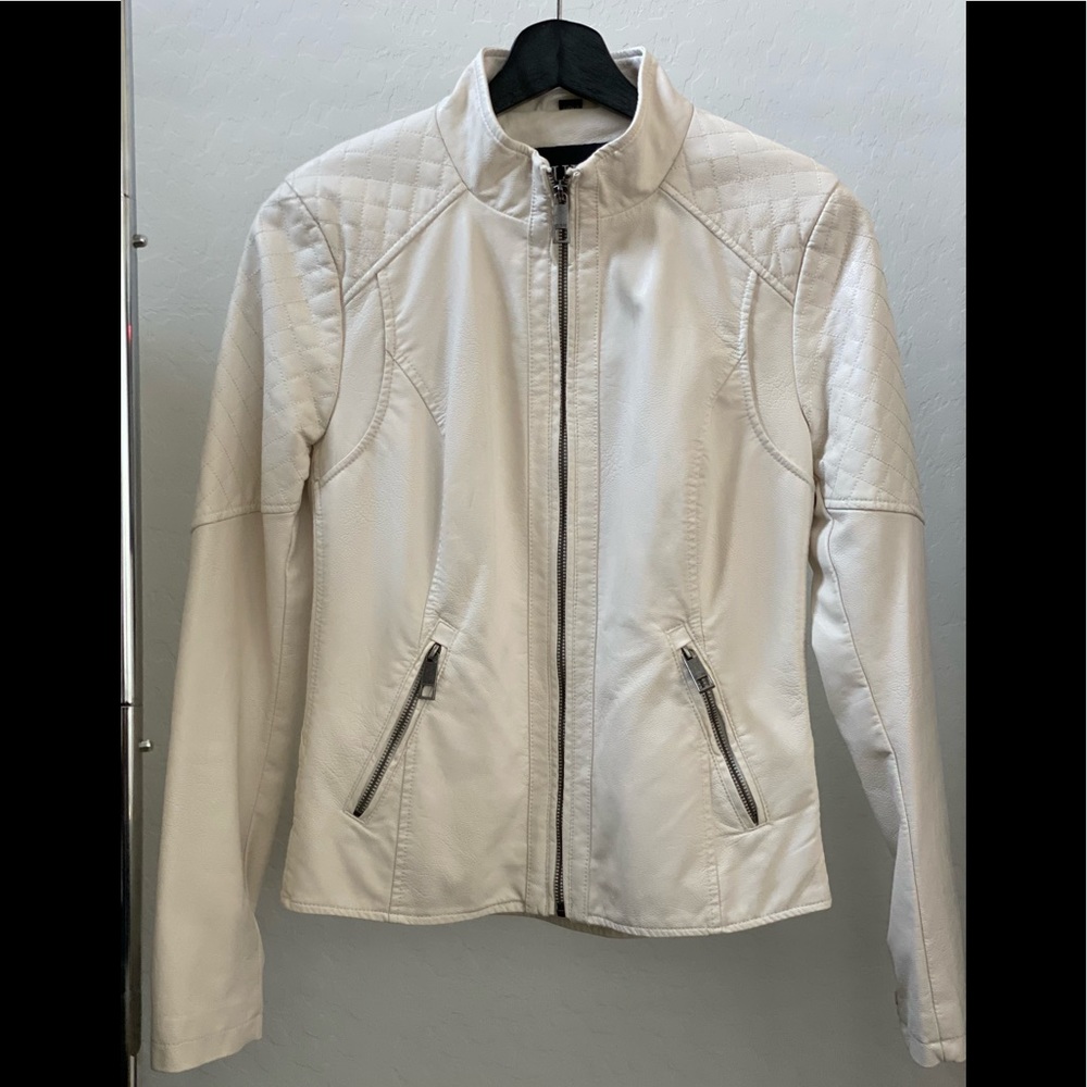 Worn once- Guess Faux Leather Jacket